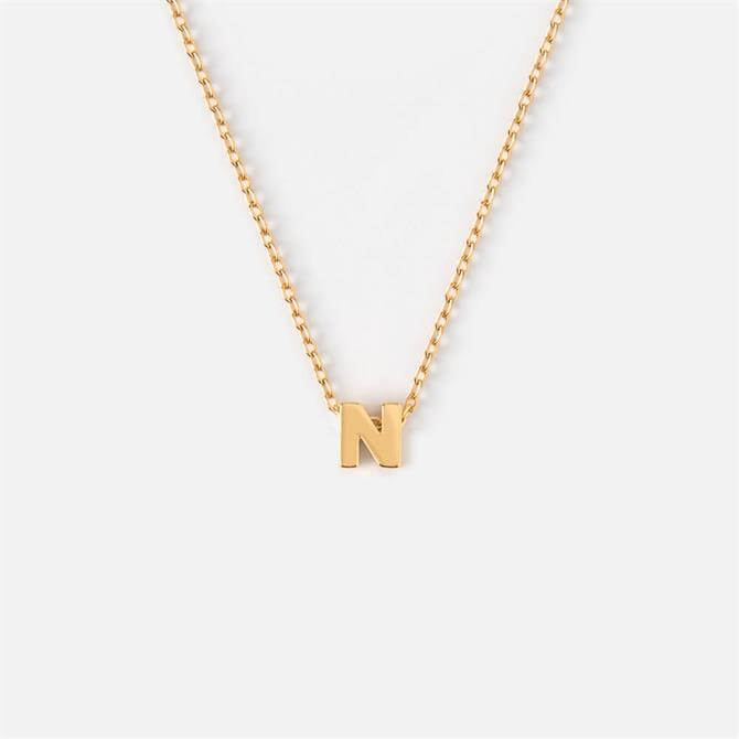 Orelia London Jewellery Initial ‘N’ Gold Necklace